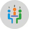 icon showing three numbered students at a table