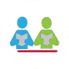 icon for paired reading with two students reading side by side