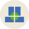 icon showing four desks pushed together to form a table for small groups